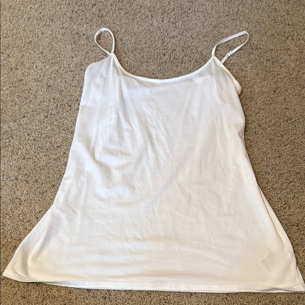 Women's White Spaghetti Strap Top